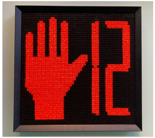 Don't Walk Signal = $400
 
Stitched area 10” x 10”