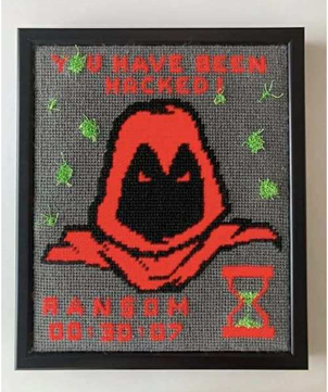 You've Been Hacked, $500
 
Stitched area 8.5” x 10”