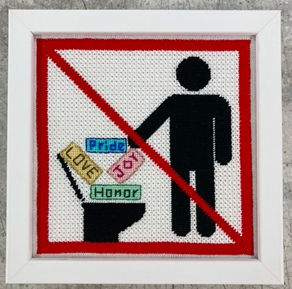 Don't Disregard, $400
 
Stitched area 7.75” x 7.75”