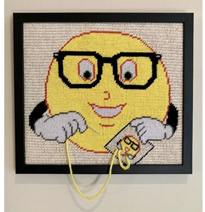 Facebook Emojis, $500
 
Stitched area 3.5” x 13”