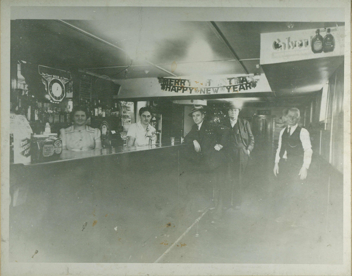 grandpa, mary, and nat carbone on new year's eve in 1938.jpg