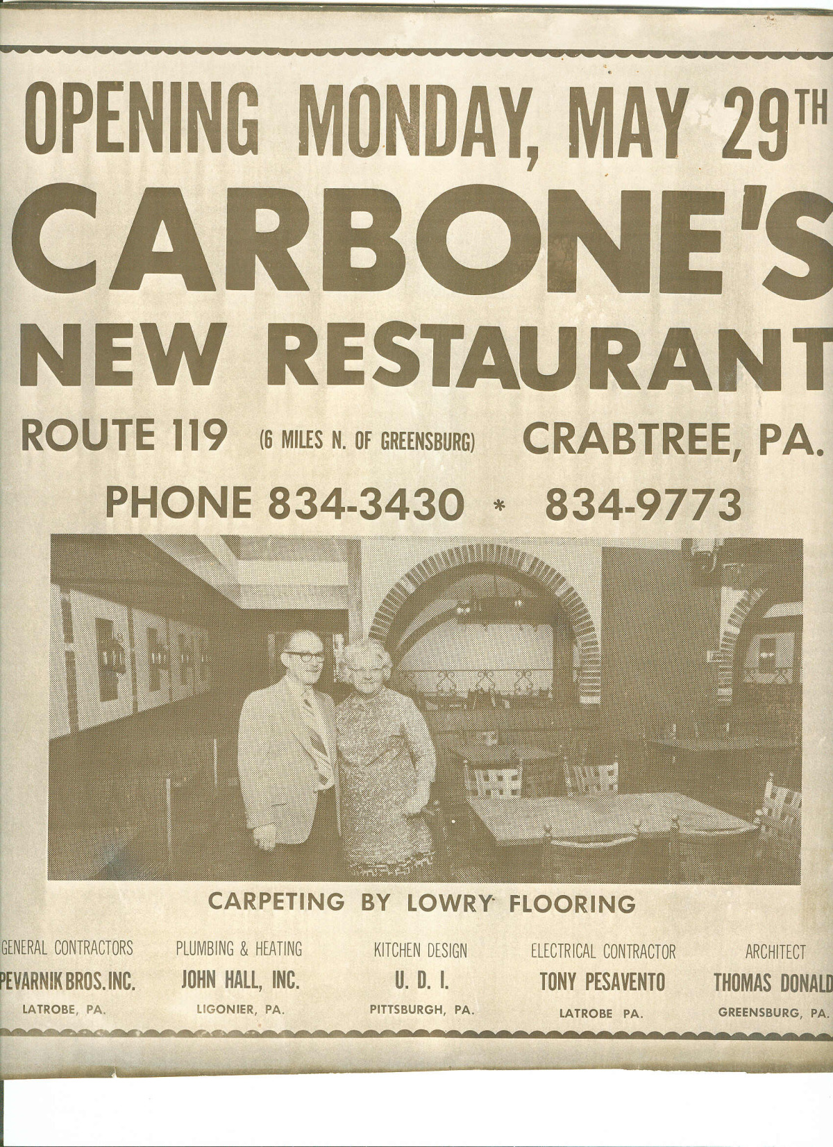 poster from the re-opening of carbone's restuarant in 1973.jpg