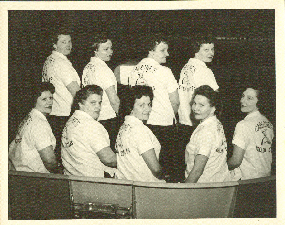 carbone's kitchen cuties bowling team in the 1960s.jpg
