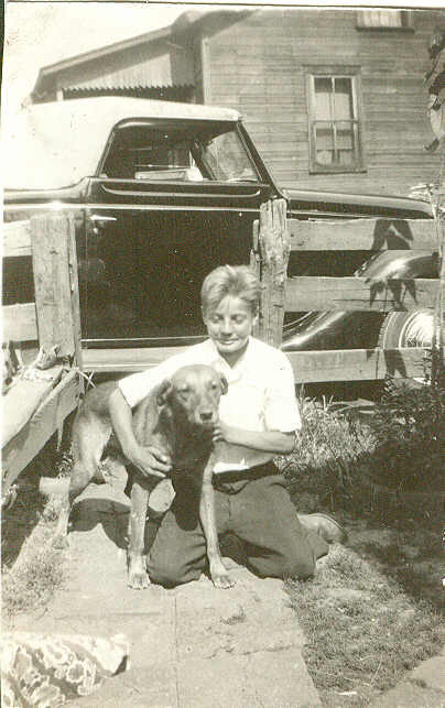 vince mangini and dog in 1936.jpg