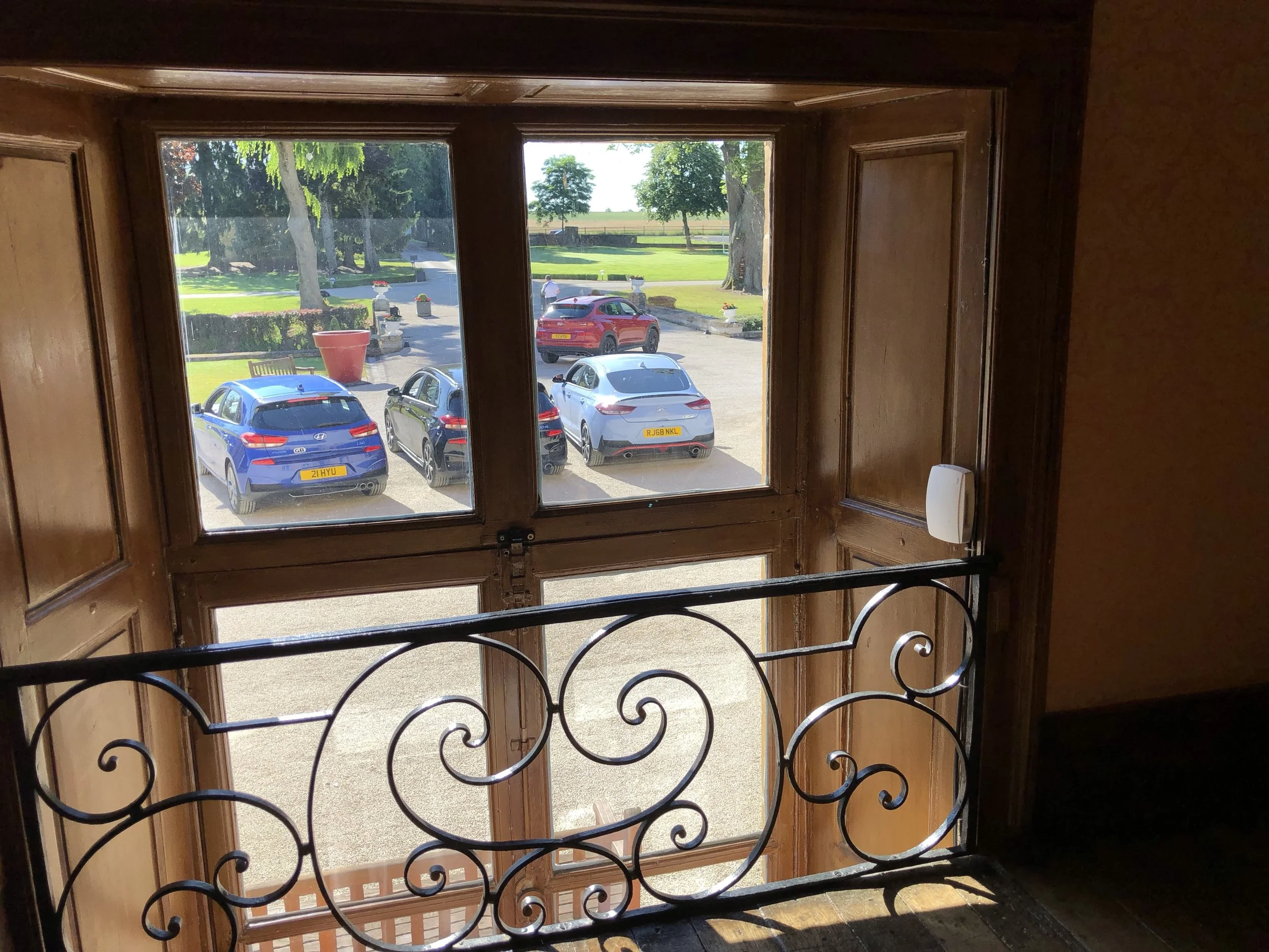 Some of the fleet lines up outside our meeting point