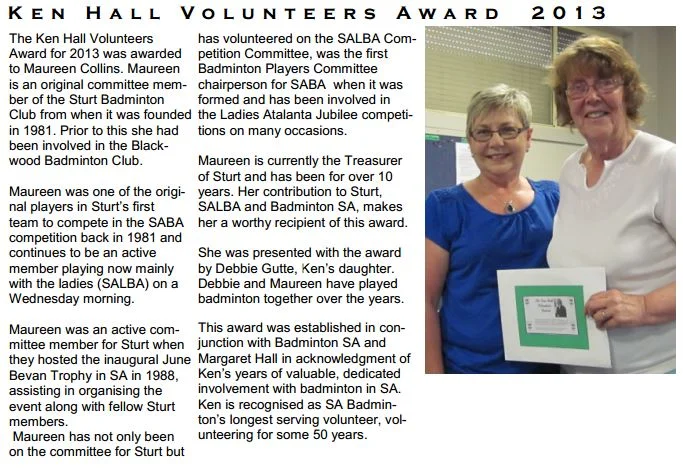 Source: The Feather, The Official Newsletter of Badminton SA, February 2014