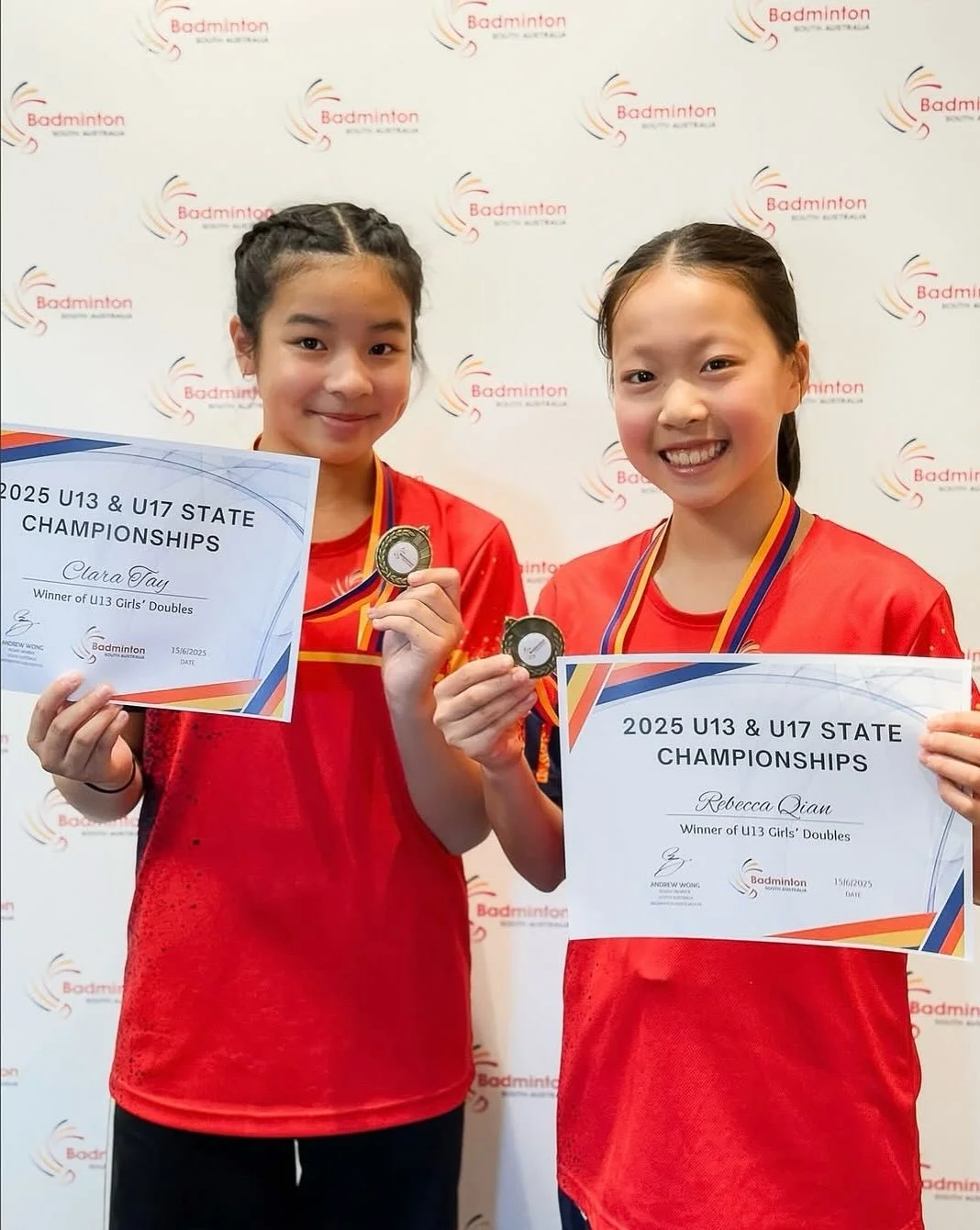 Sturt Juniors DELIVERED at the South Australian U13 & U17 State Championships held last month:
- U13 Girls Singles Winner: Emily Miao
- U13 Girls Doubles Winners: Rebecca Qian & Clara Tay
- U13 Girls Doubles Runner-Up: Emily Miao & pa