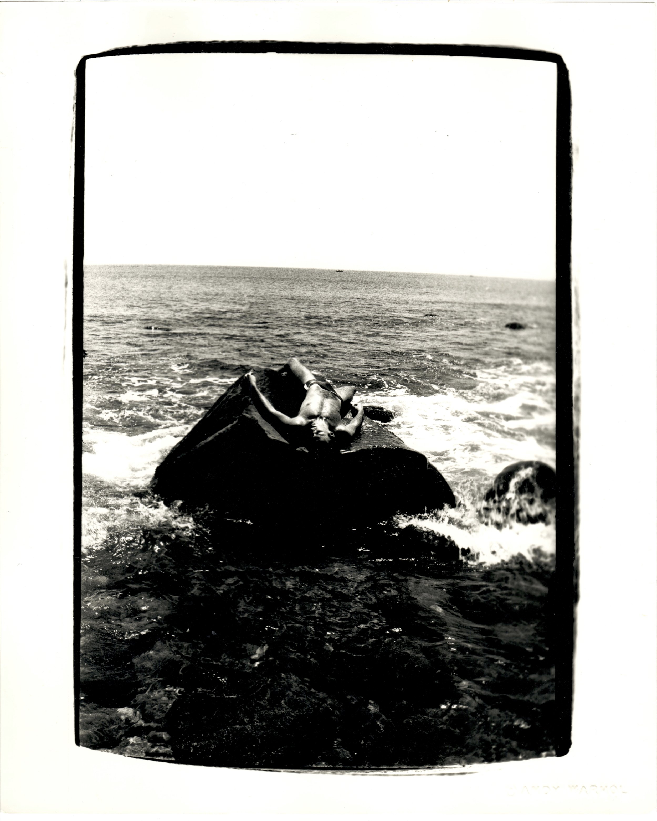 Jon Gould Splayed on Rock in Montauk, 1982