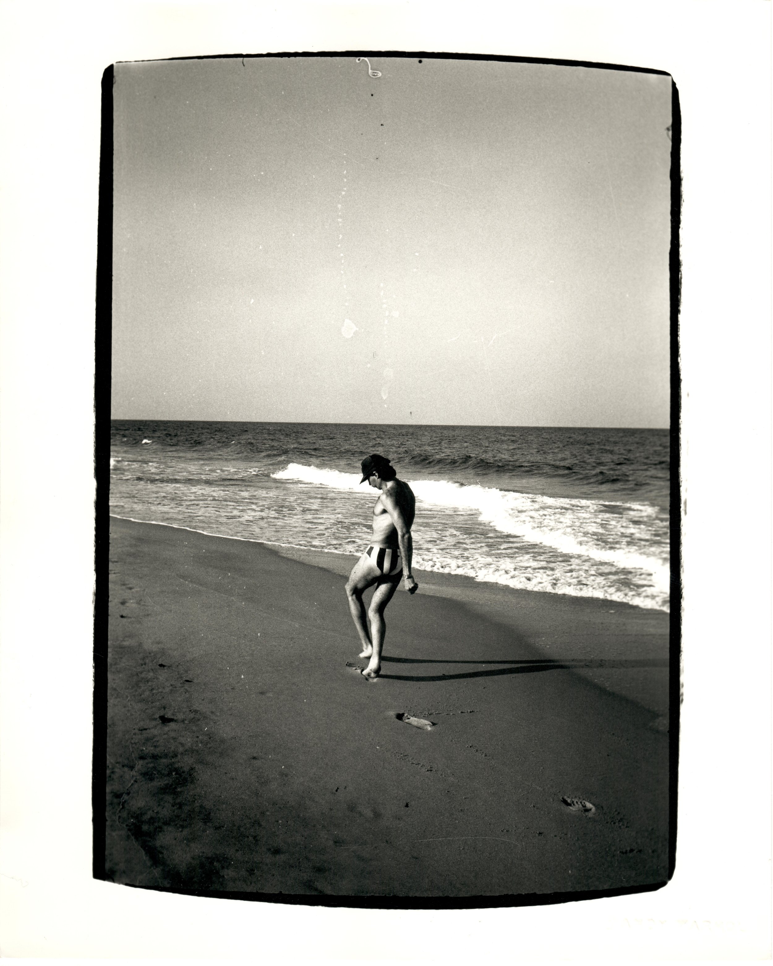 Jon Gould Walking in Surf, ca. 1982