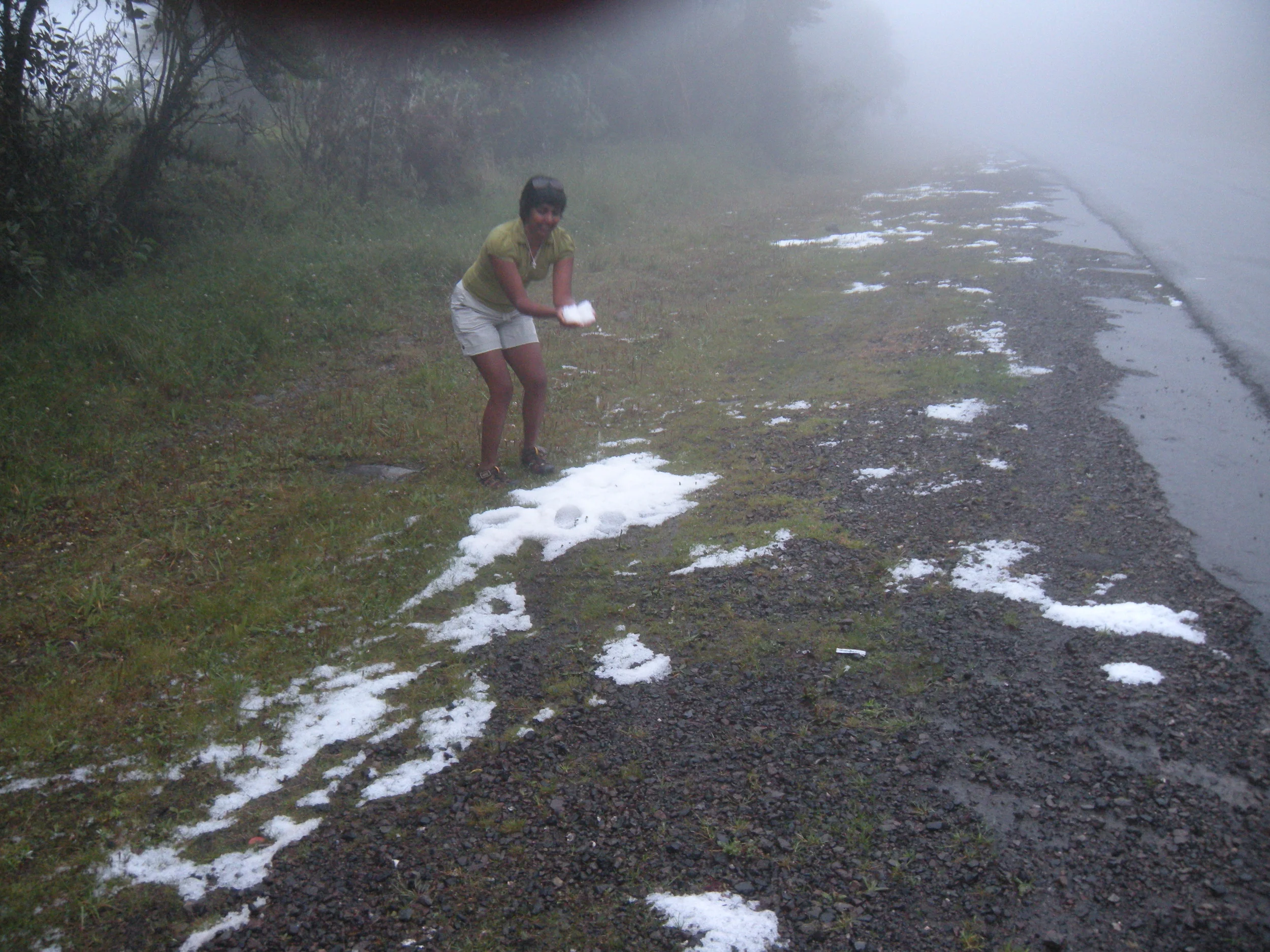 Ice storm on TransAmerican Hwy, Costa Rica, June 2012