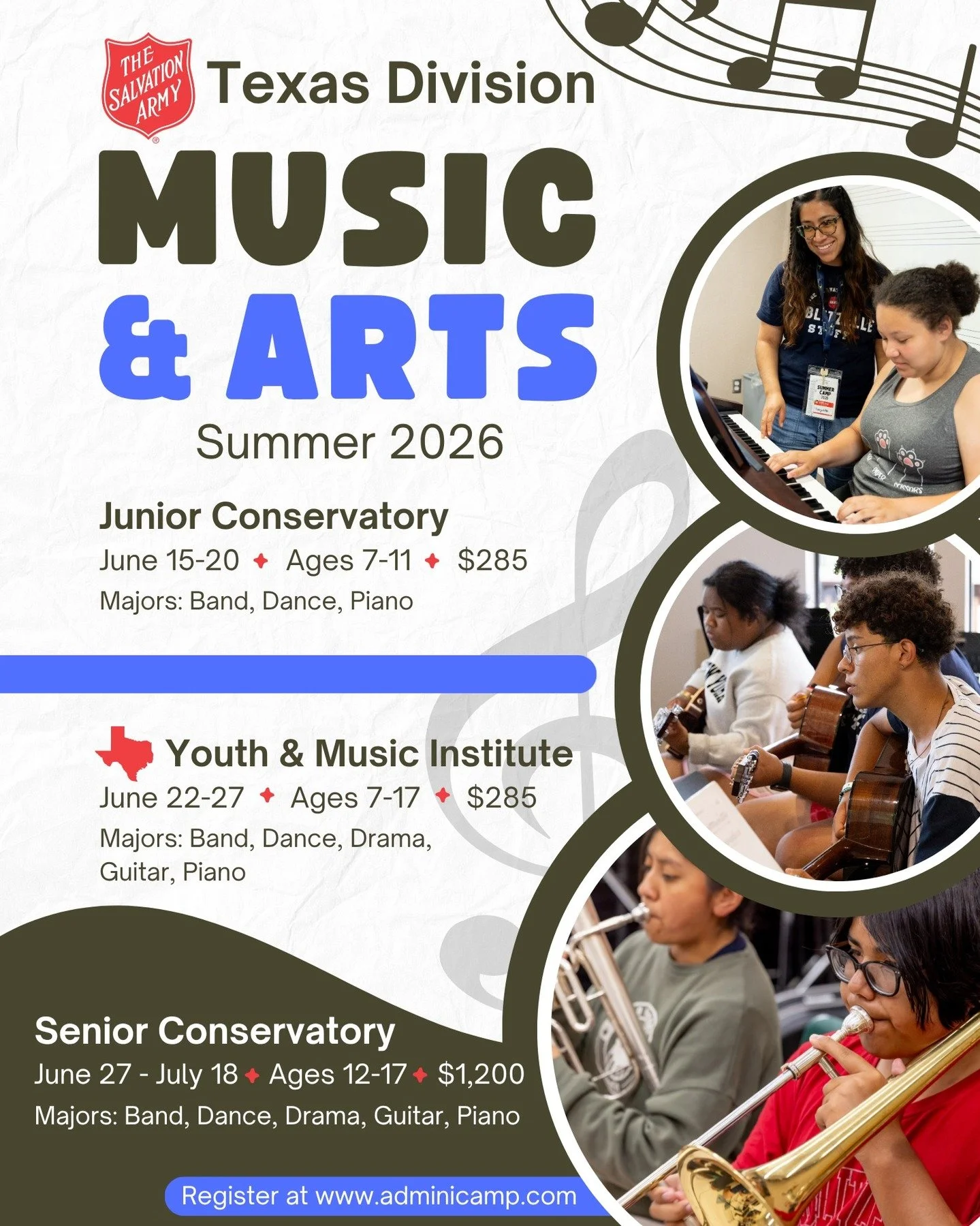 REGISTRATION IS OPEN for our summer music &amp; arts camps. There's no better place to be this summer for community, development, and discipleship. 

Sign up today at https://adminicamp.com/