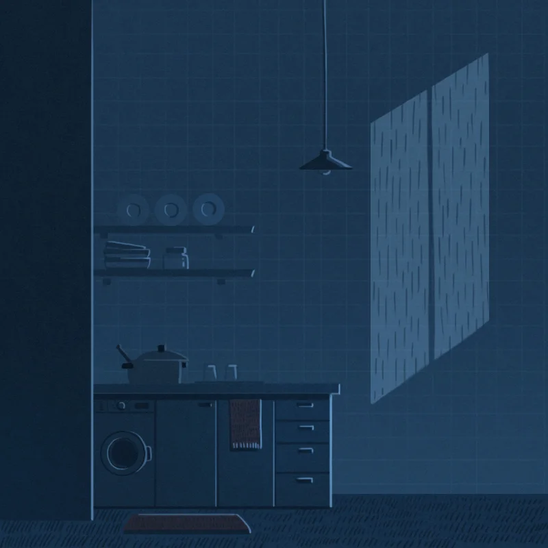 It was raining in the dream