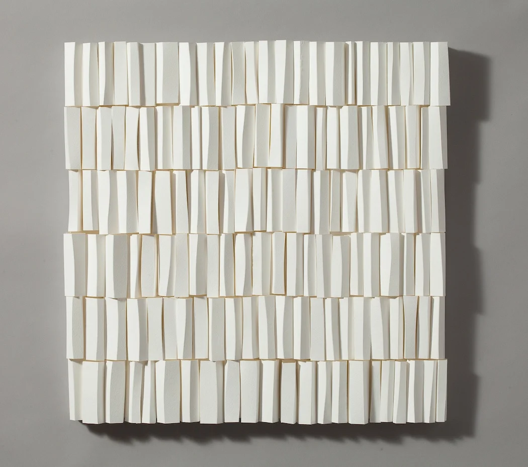 Roof Tiles Cut paper (treated with gesso) 25 x 25 x 3 inches $650