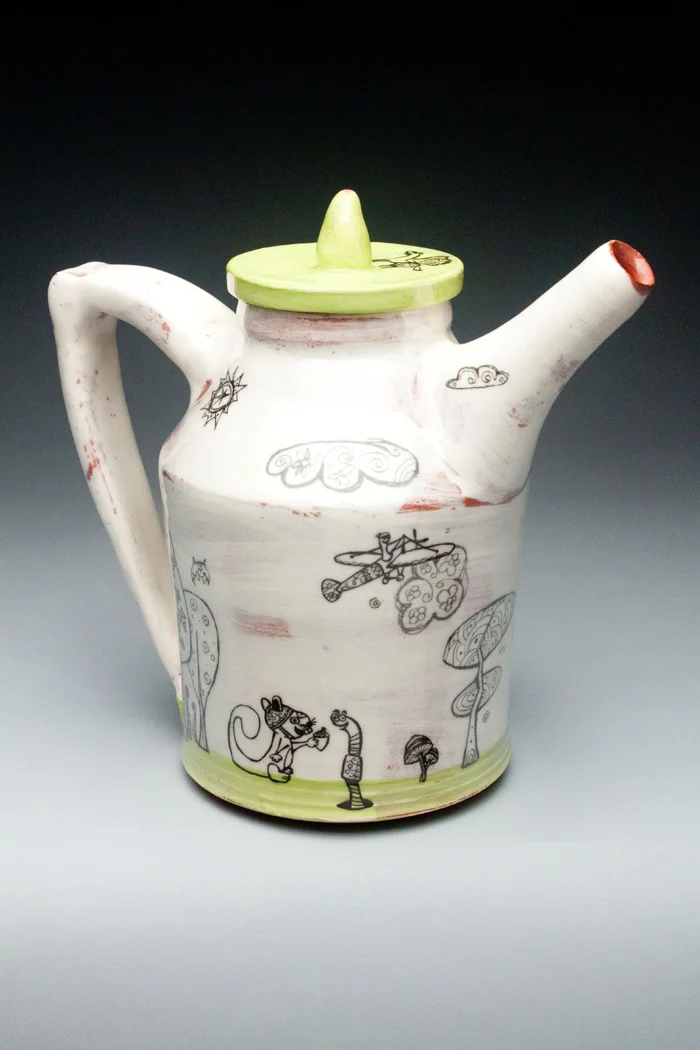 Teapot 8” width, 10” tall $125