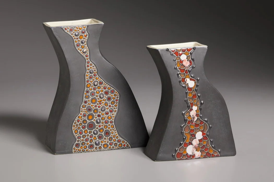 Dancing Vases Stoneware 11” and 9” $160, $140