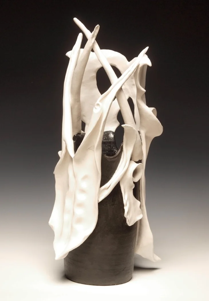Out of the Earth Stoneware & porcelain, glaze 21” high x 9” diameter $500