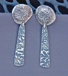 .960 Sterling Post and Drop Earrings