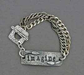 Fine and Sterling Silver "Imagine" Bracelet