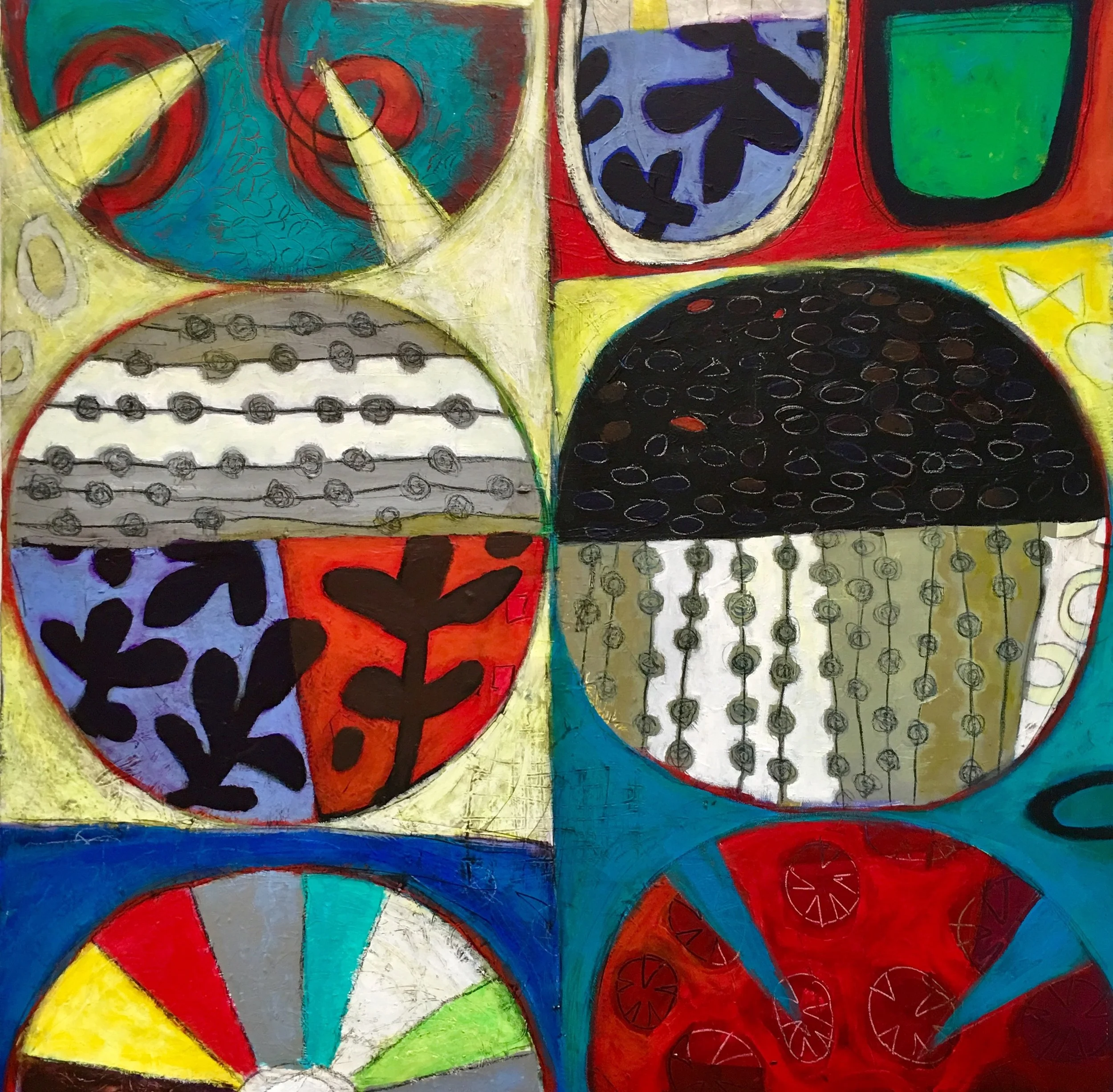 Pinwheel Quilt No. 1 Acrylic on canvas 30x30 $950