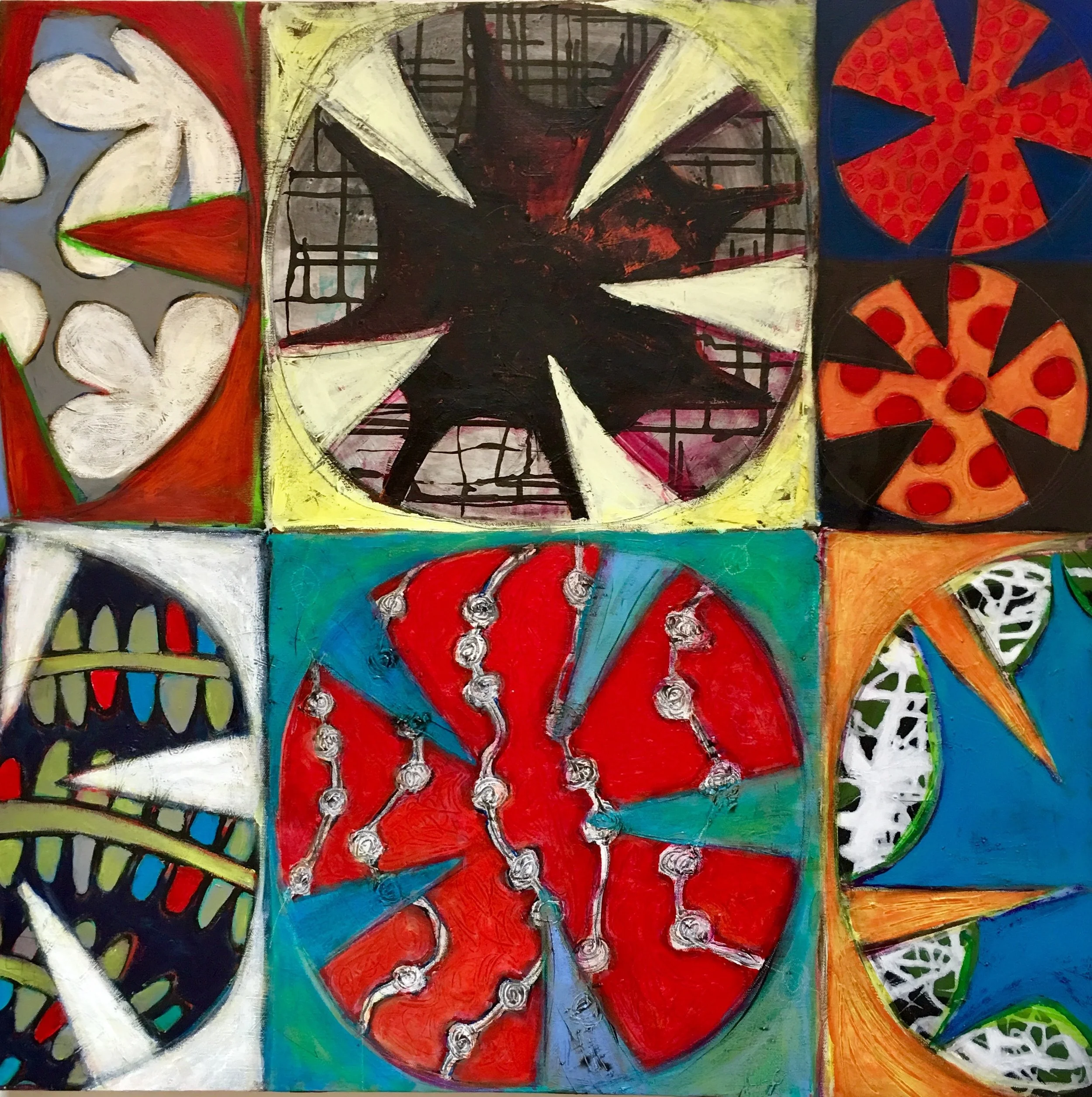 Pinwheel Quilt No. 3 Acrylic on canvas 30x30 $950