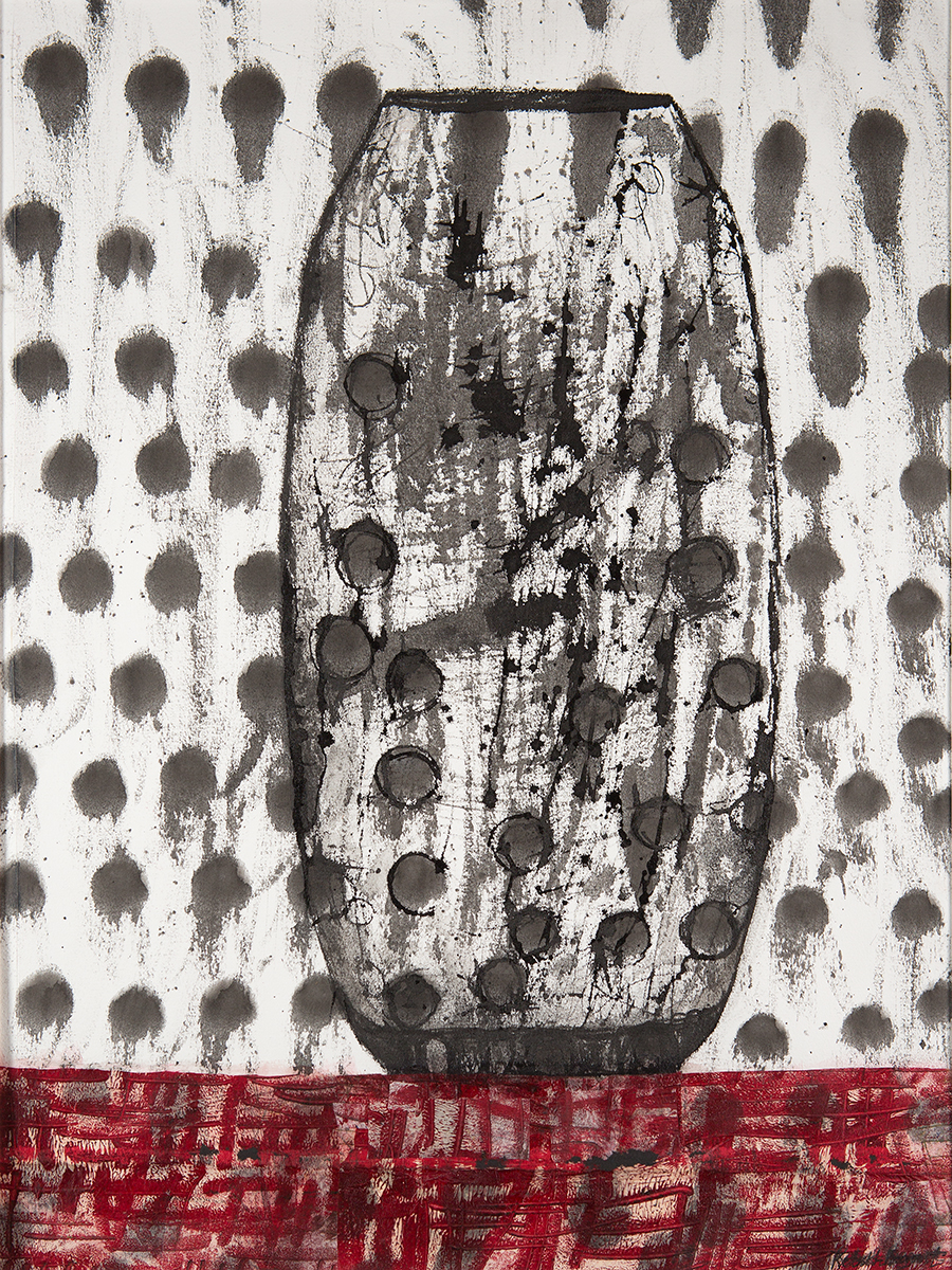 Vase with Red Tablecloth