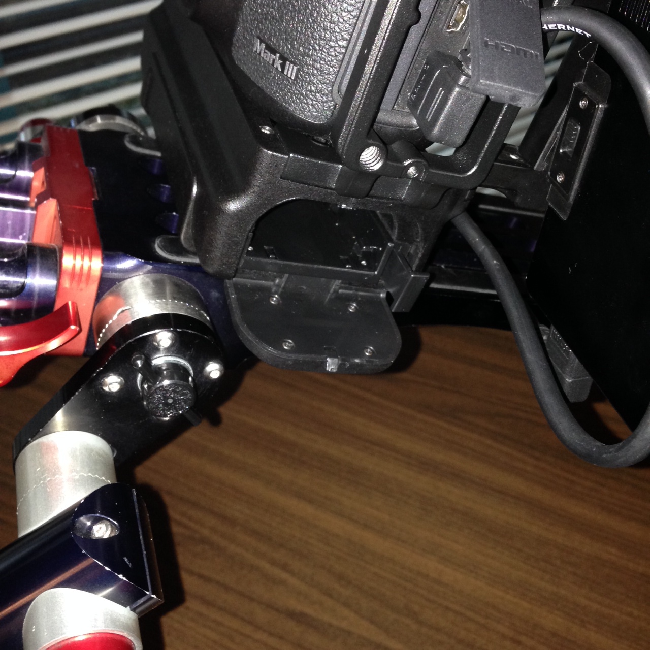 The open battery compartment of the Swivi.