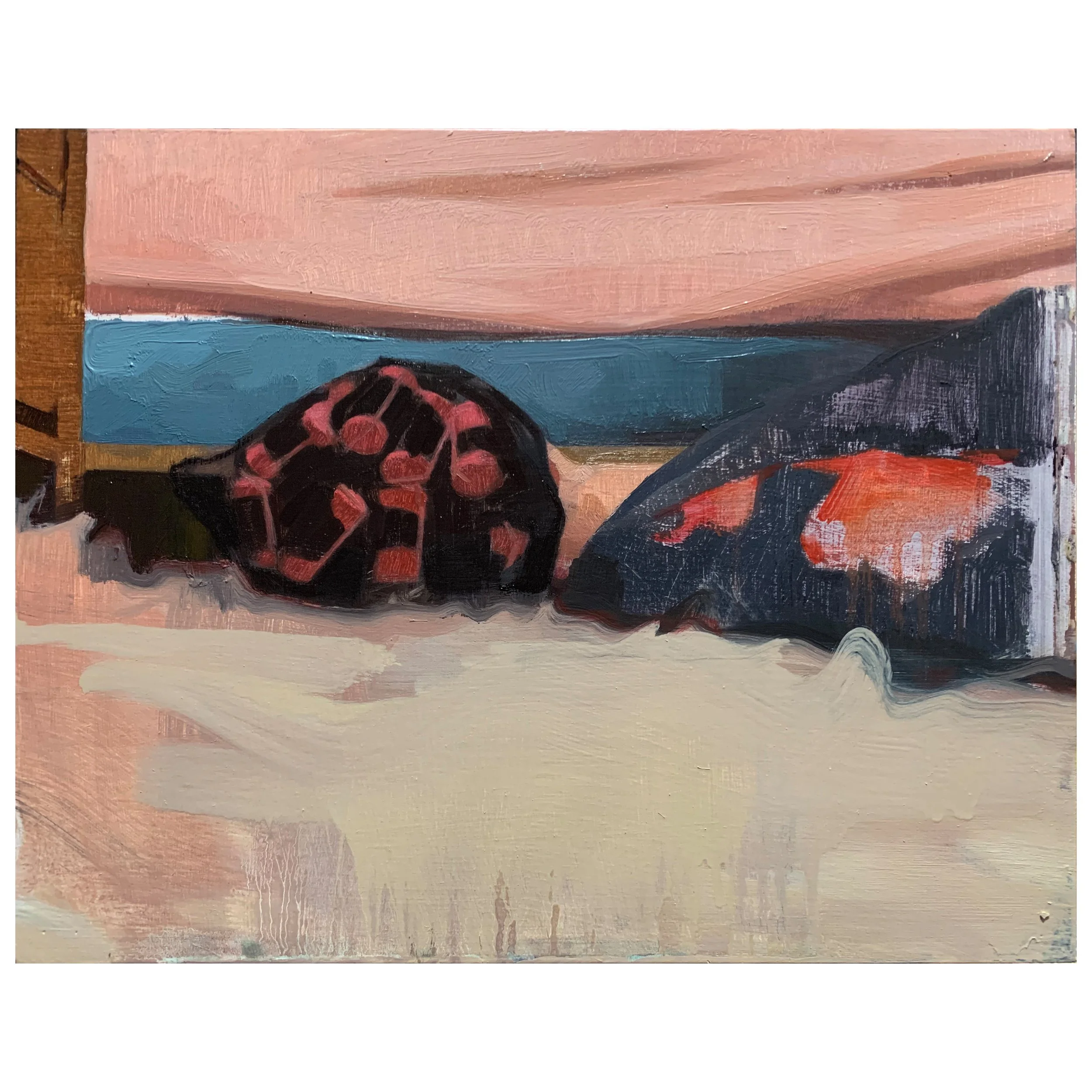 Diving Belle, oil on wood, 11"x14", $2100