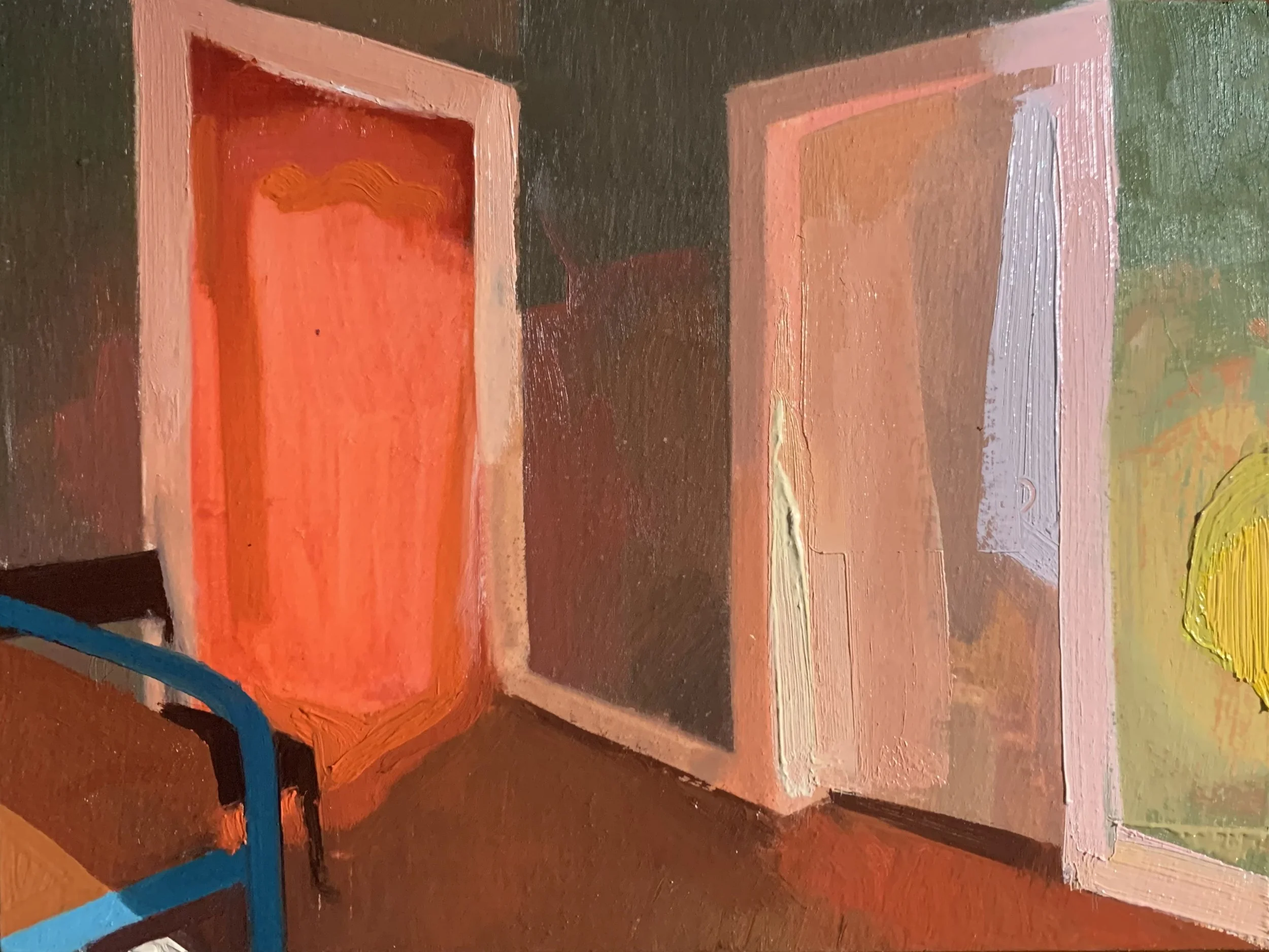 Two Doors (study), oil on wood, 6_x8_.jpeg