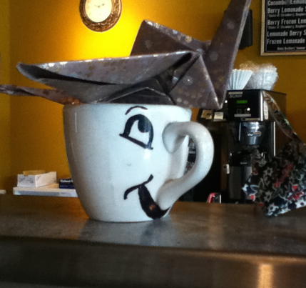 Chip the Teacup, at the Bardstown-Eastern Heine Brothers