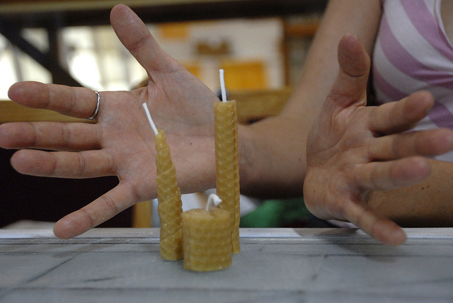 Beeswax candles