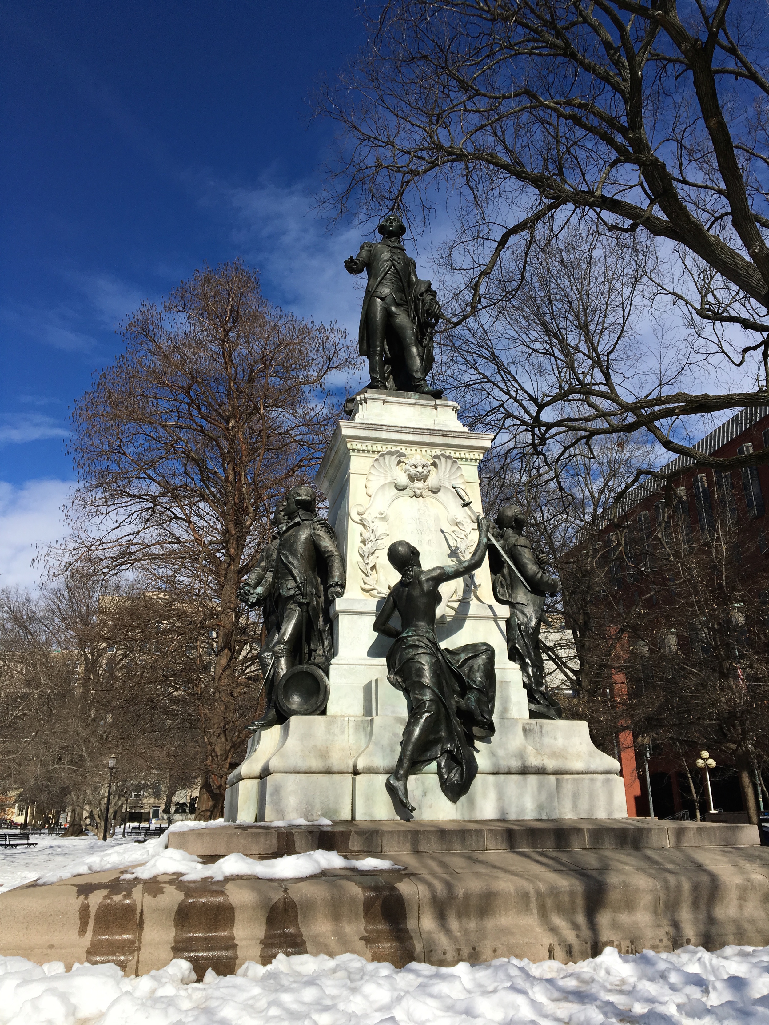 Lafayette and some friends at Lafayette Square. Photo by Gabe Bullard.&nbsp;