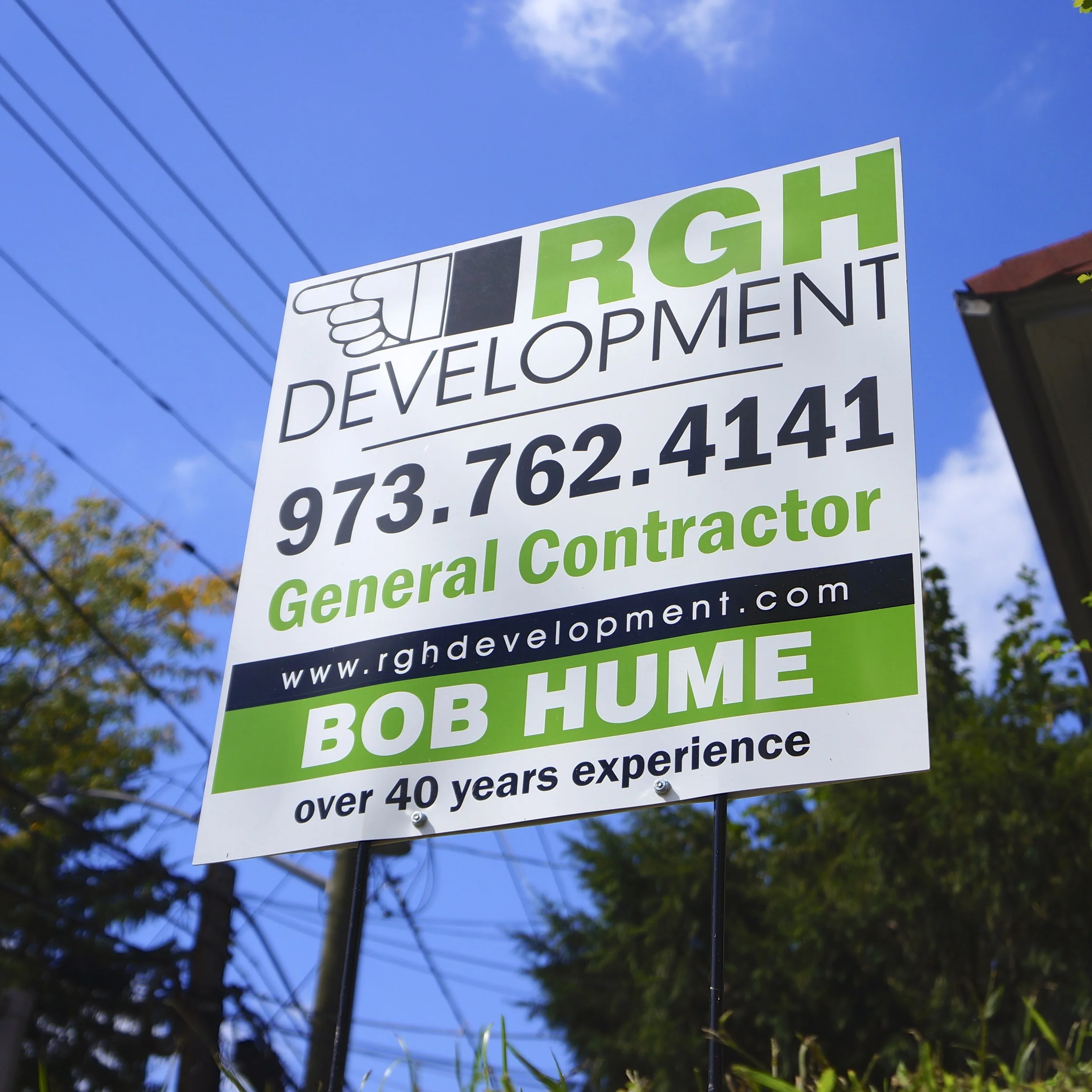 RGH | Bob Hume's new construction sign
