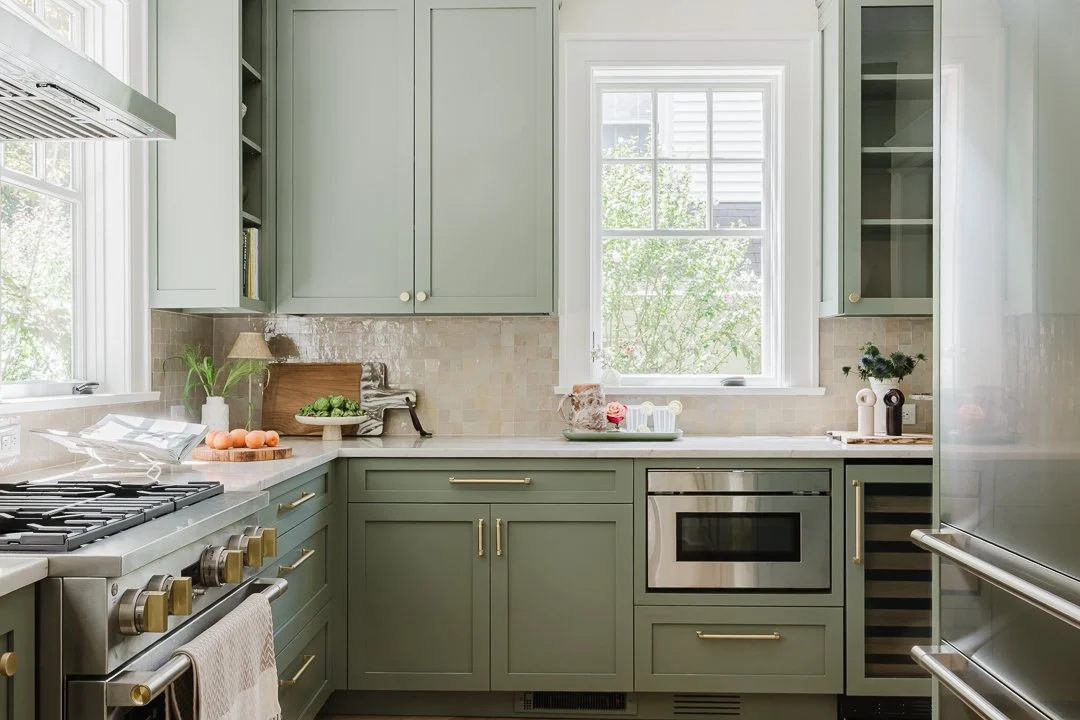 kitchen-renovation-short-hills-nj-green-cabinets-herringbone-backsplash.jpg