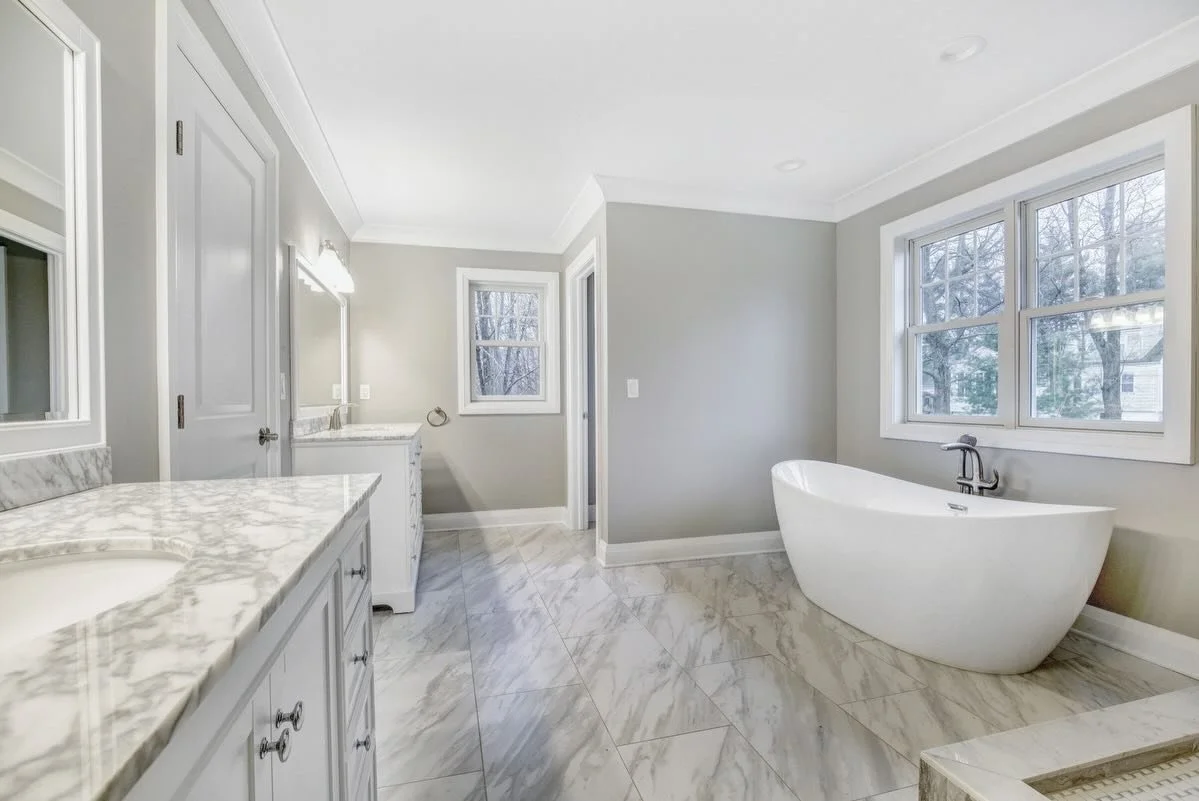 Where square footage meets serenity. Who doesn&rsquo;t love a bathroom with room to breathe. 🛁

#njcontractor #njlocalbusiness #residentialconstruction #bathroominspiration #bathroomremodel