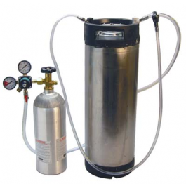 A Corny Keg, 2kg Co2 tank and regulator