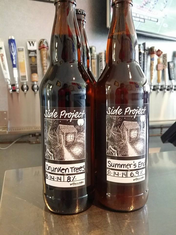 "Side Project" beer label design for Grillin' and Chillin' Alehouse in Hollister, CAn