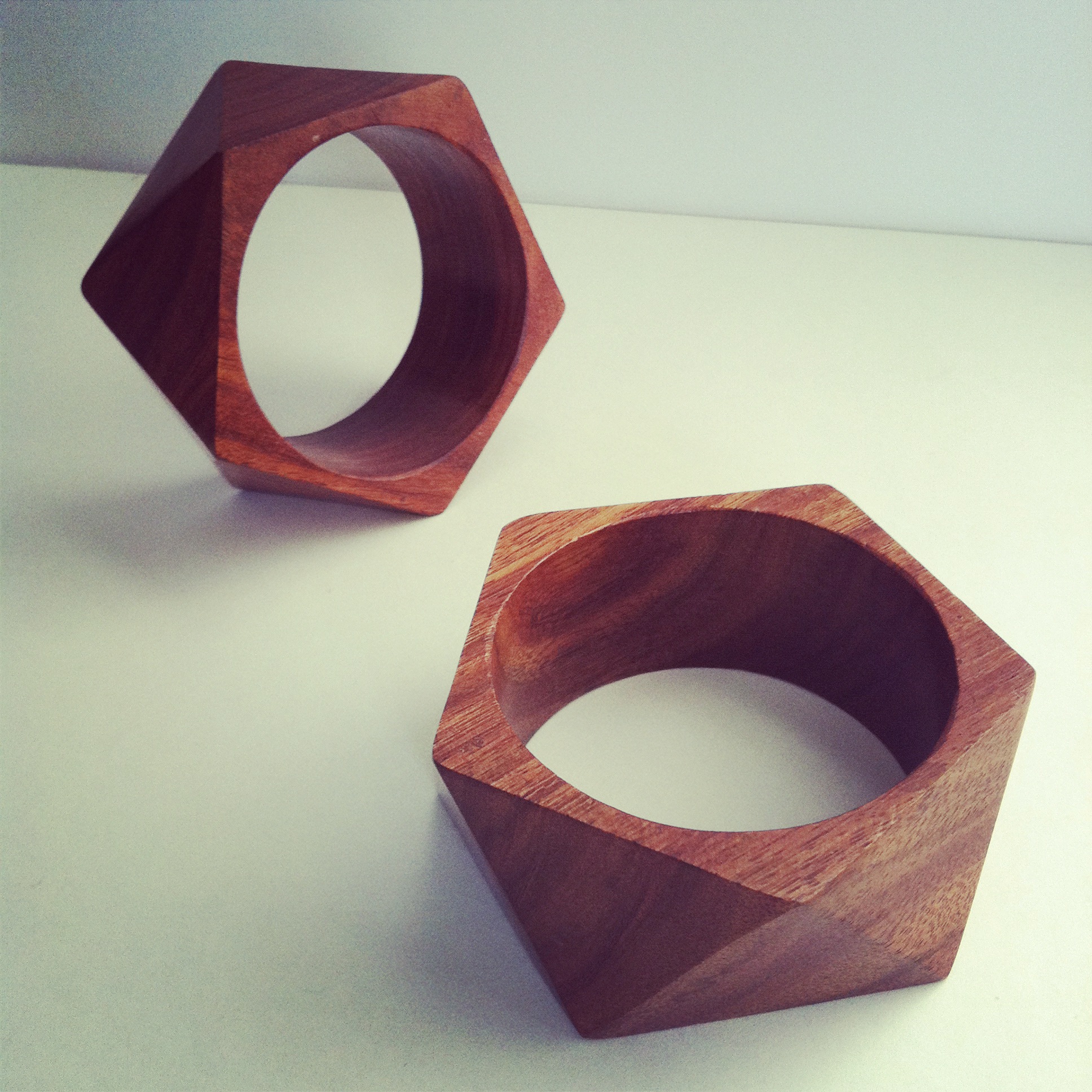 Faceted Wood Bangle