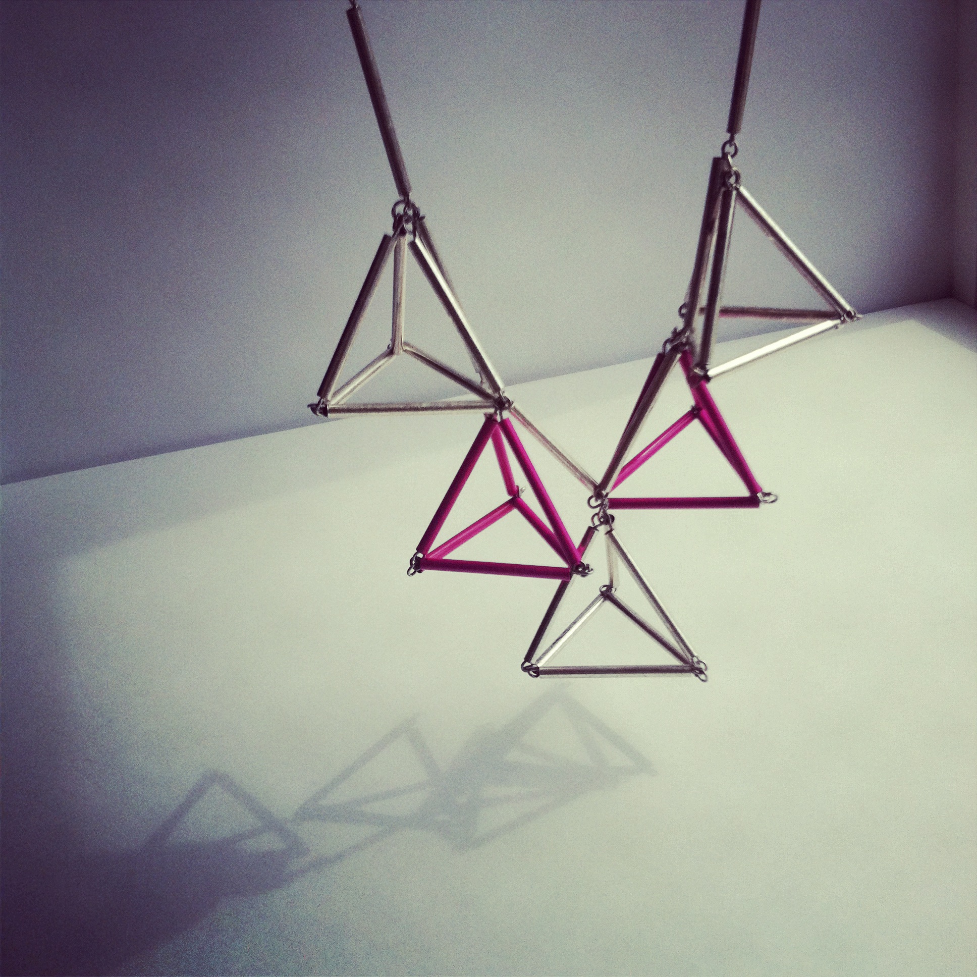 3d Triangle Necklace