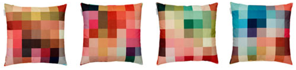 It's catching! Zuzunaga’s Fire cushion collection he did for Kvad rat that are in the designer’s trademark pixel pattern.