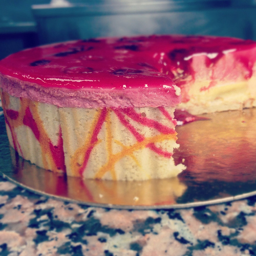 Entremets Passionata / Raspberry and Passion Fruit Cream Cake