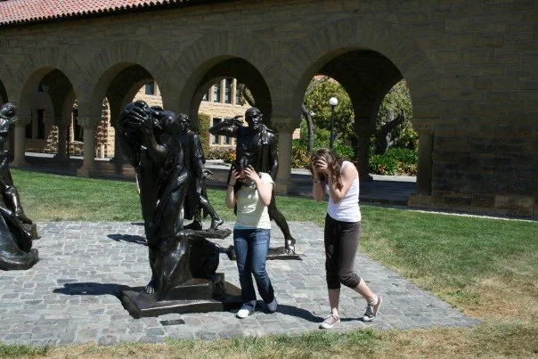 Kickin it with the burghers of Calais at the school that would become my alma mater.
