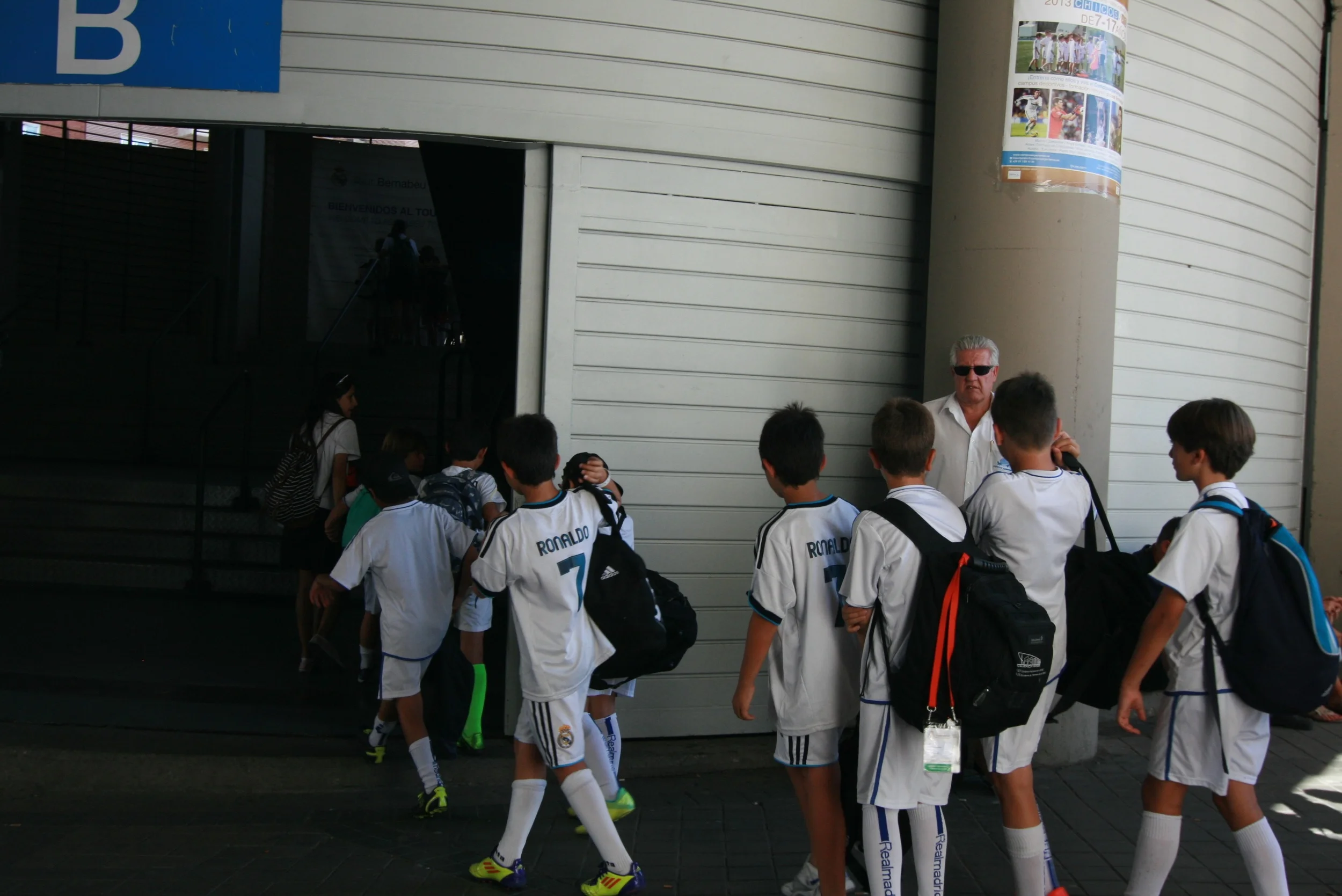 We got there just as a kids' soccer camp was heading in. Almost all of them were wearing Ronaldo jerseys.