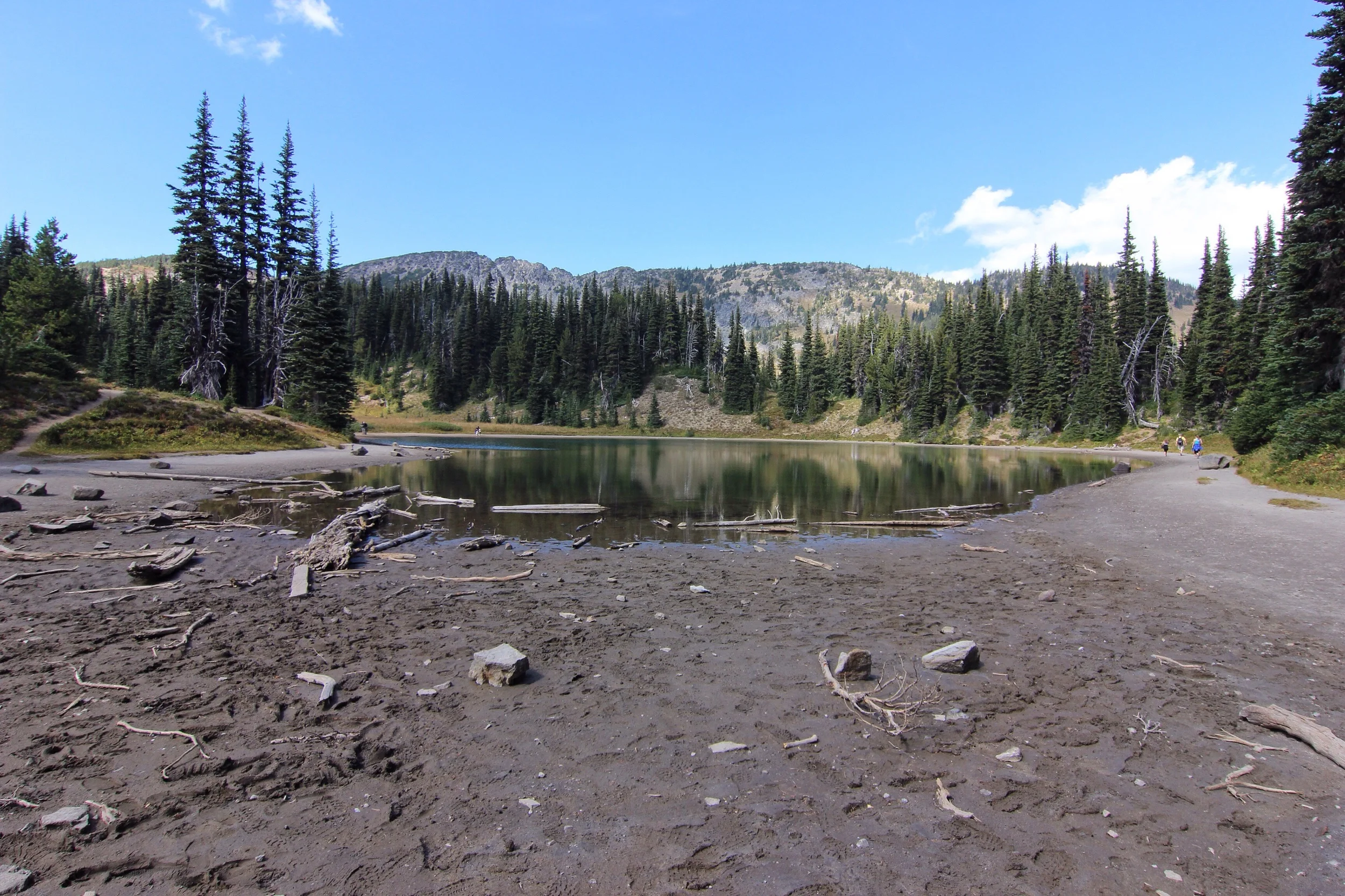 Receding lake.