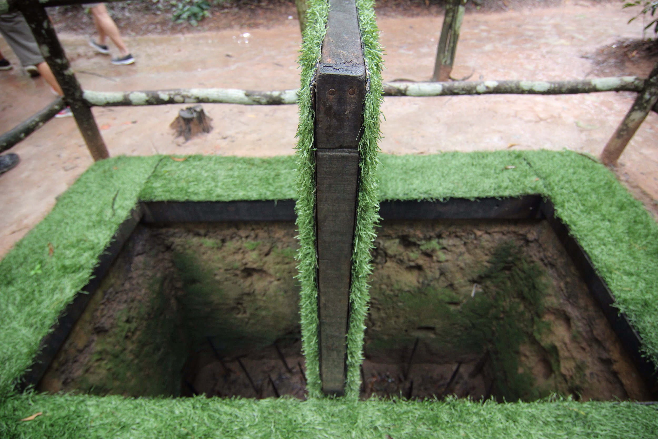 One sort of a trap - a false floor above a pit of spikes.