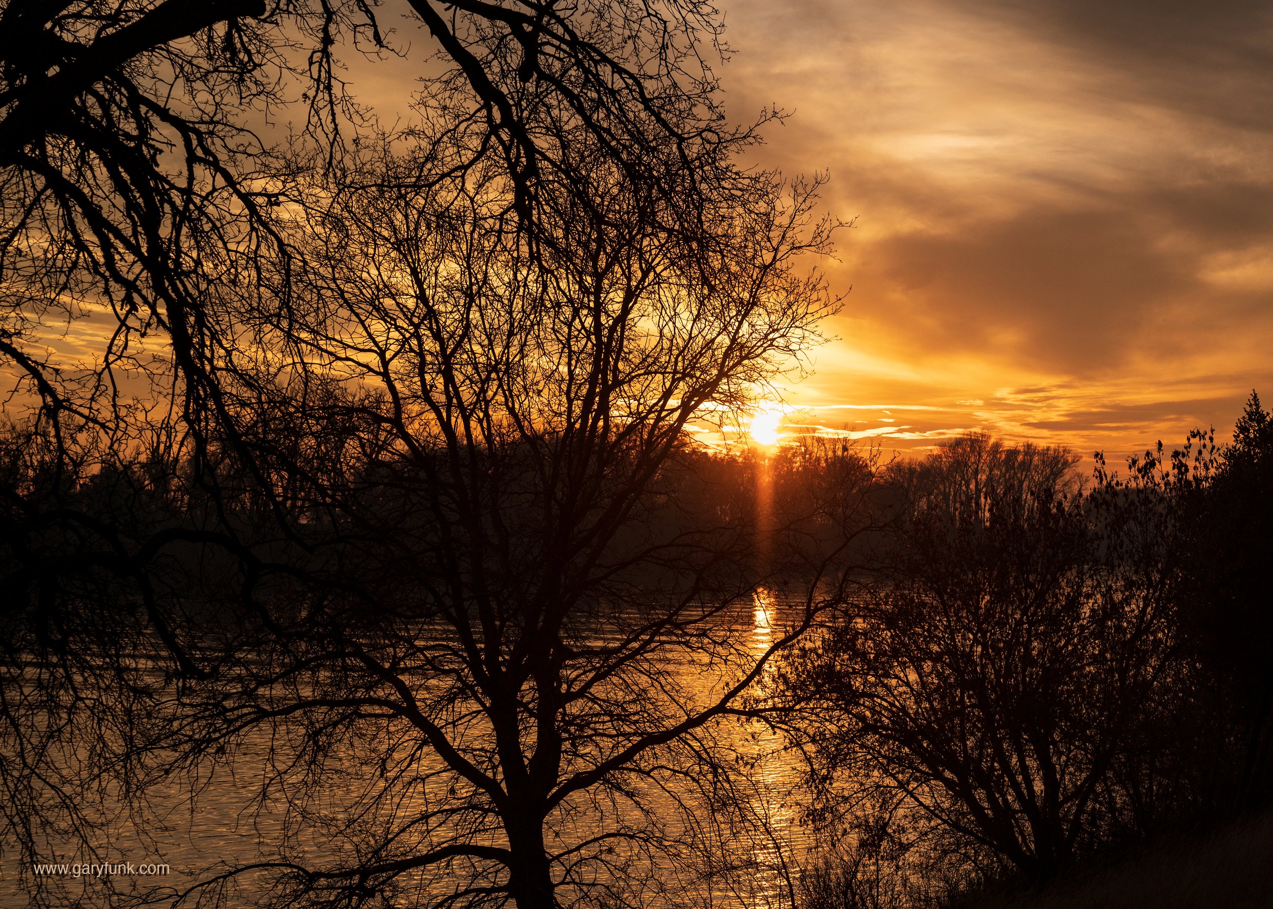 January Sunset along the Sacramento River