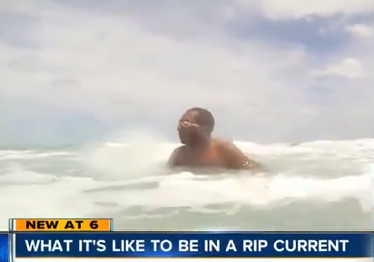 Palm Beach Reporter Caught up in the Current