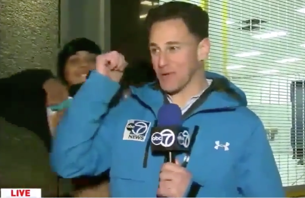 Woman Flashes DC Station's Live Shot