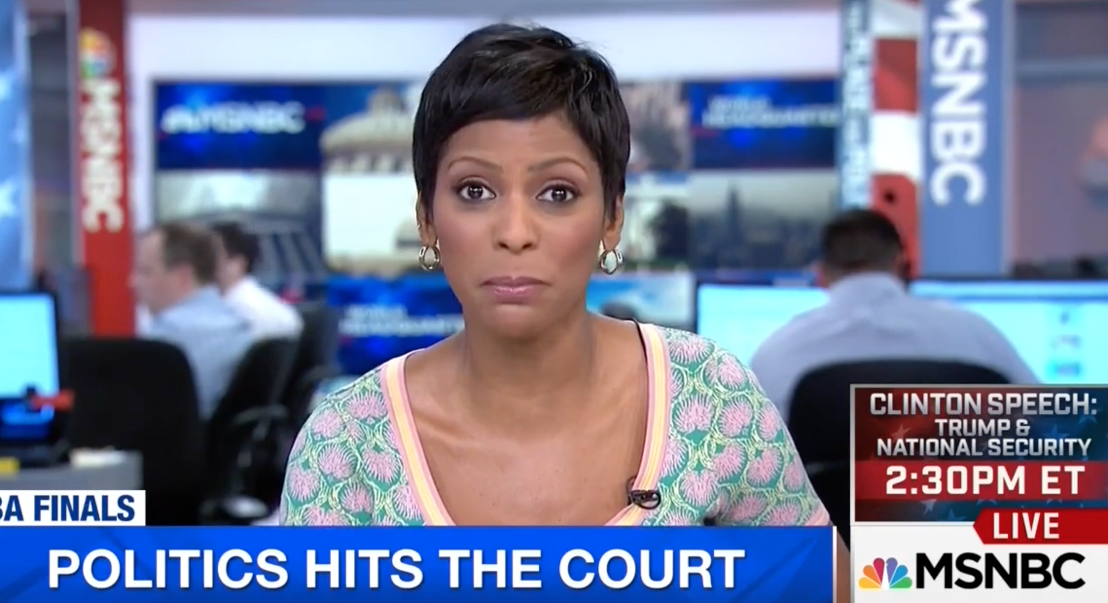 MSNBC's Tamron Hall Drags Politics onto the Hardwood