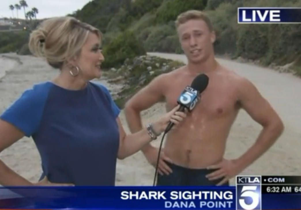Reporter Oogles Her Interview Subject 
