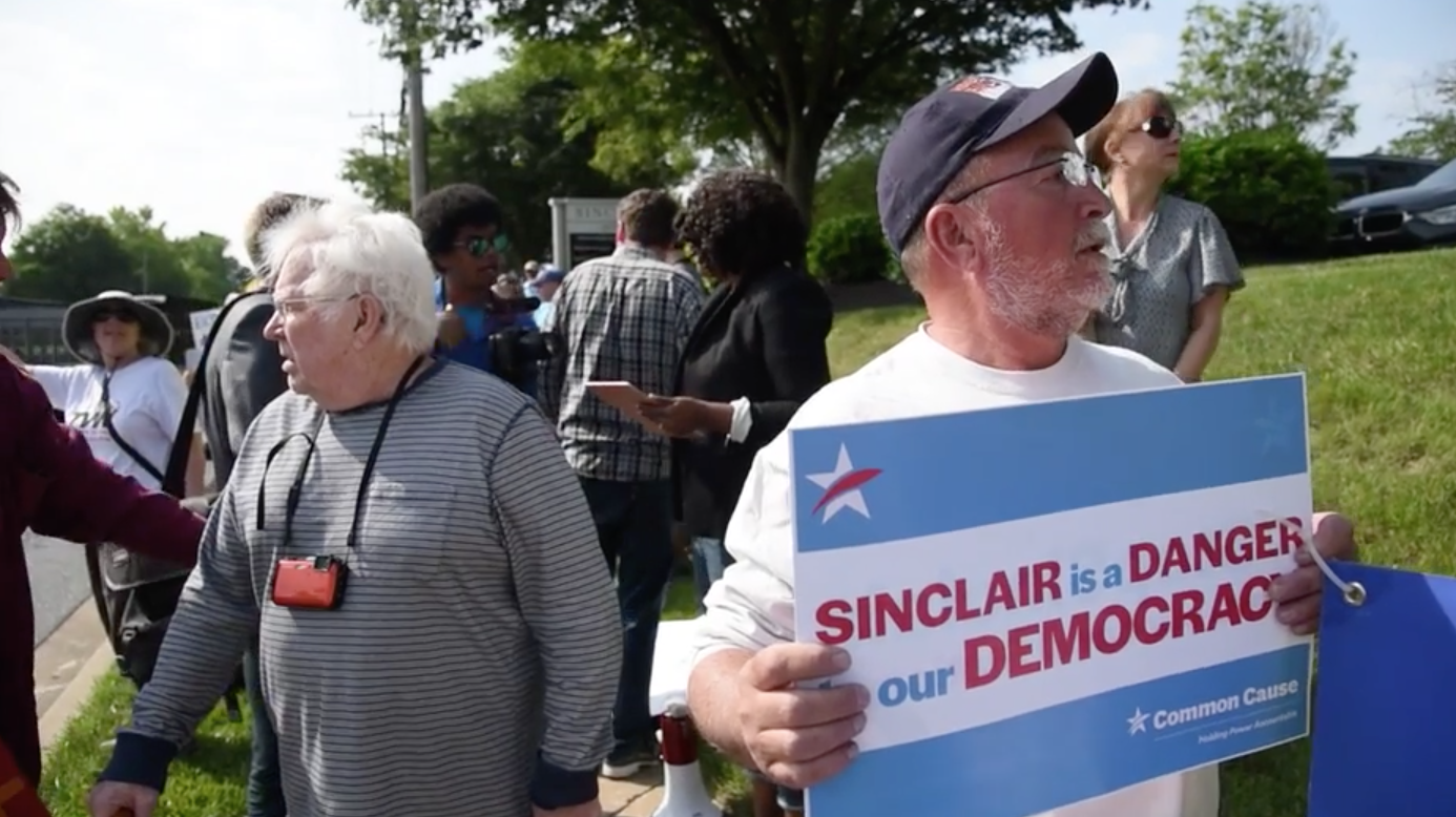 Protestors Show Up at Sinclair's Headquarters 